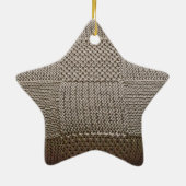 Basketweave Patchwork Knit van Shirley Taylor Keramisch Ornament (Achterkant)