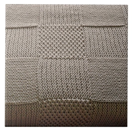 Basketweave Patchwork Knit van Shirley Taylor Tegeltje (Voorkant)