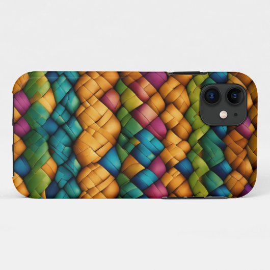 Basketweave patroon Case-Mate iPhone case (Achterkant (horizontaal))