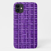 Basketweave patroon in vorstelijk paarse Case-Mate iPhone case (Achterkant)