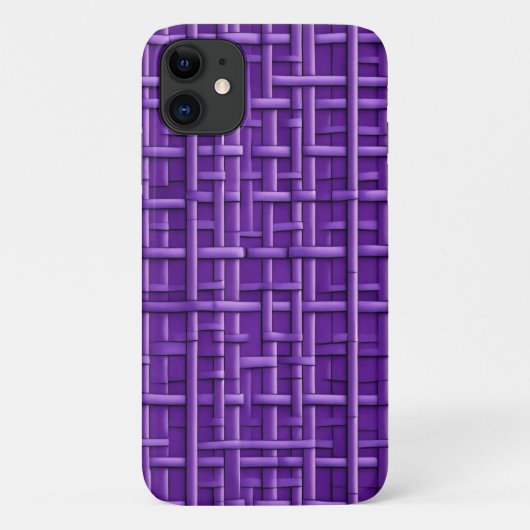 Basketweave patroon in vorstelijk paarse Case-Mate iPhone case (Achterkant)