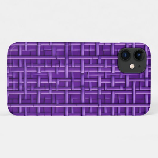 Basketweave patroon in vorstelijk paarse Case-Mate iPhone case (Achterkant (horizontaal))