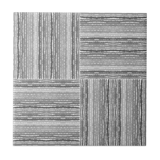 Basketweve Hand Drawn Tegeltje (Voorkant)