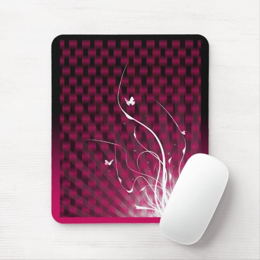 Basketweve Oerwoud Mousepad (magenta) Muismat (Met muis)
