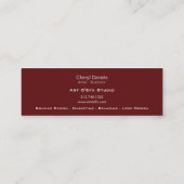 Basketweve Oerwoud Skinny Profile Card Sjabloon Mini Visitekaartje (Achterkant)