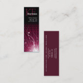 Basketweve Oerwoud Skinny Profile Card Sjabloon Mini Visitekaartje (Voorkant / Achterkant)