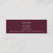 Basketweve Oerwoud Skinny Profile Card Sjabloon Mini Visitekaartje (Achterkant)