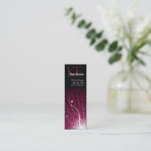 Basketweve Oerwoud Skinny Profile Card Sjabloon Mini Visitekaartje (Staand voorkant)