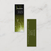 Basketweve Oerwoud Skinny Profile Card Sjabloon Mini Visitekaartje (Voorkant / Achterkant)