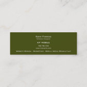 Basketweve Oerwoud Skinny Profile Card Sjabloon Mini Visitekaartje (Achterkant)