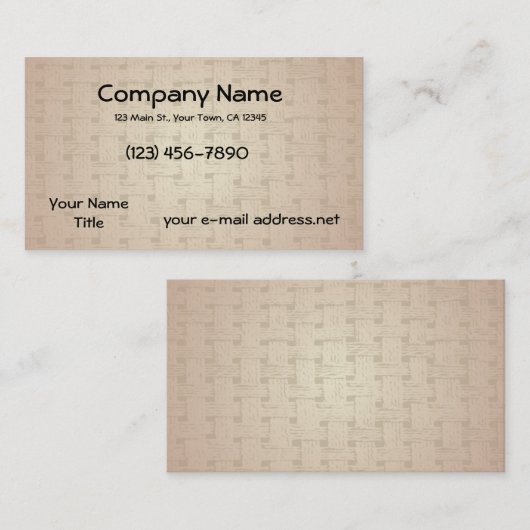 Basketweve Texture Visitekaartje (Voorkant / Achterkant)