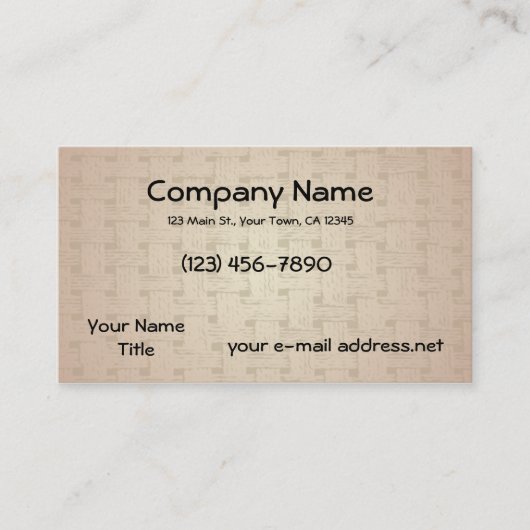 Basketweve Texture Visitekaartje (Voorkant)