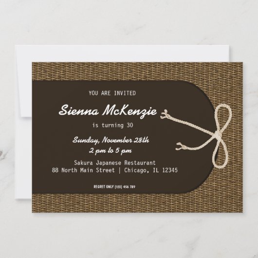 Basketwevethema Kaart (Voorkant)