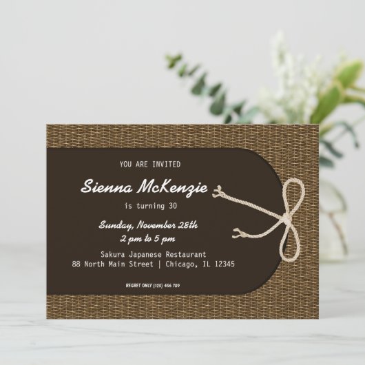 Basketwevethema Kaart (Staand voorkant)