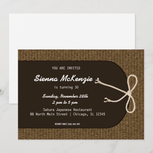 Basketwevethema Kaart (Voorkant / Achterkant)