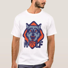 basketwolf logo diersport wolf t-shirt