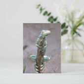 Basking Iguana-Briefkaart Briefkaart (Staand voorkant)