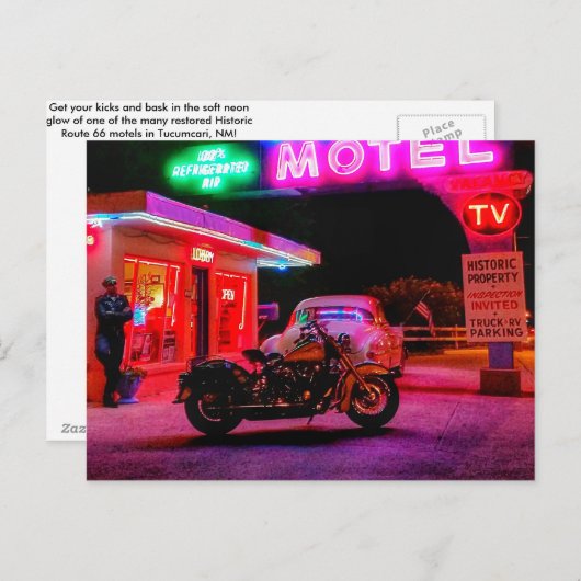 Basking in the Glow of Historic Route 66 Neon Briefkaart (Voorkant / Achterkant)