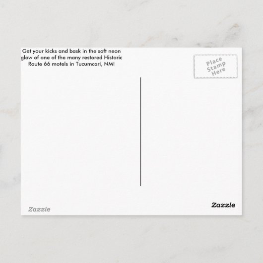 Basking in the Glow of Historic Route 66 Neon Briefkaart (Achterkant)