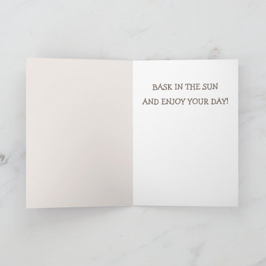 Basking Painted Turtle Natuur Birthday Kaart (Binnen)