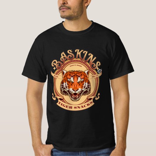 Baskins Real Meat Tiger Snacks  Sign T-Shir T-shirt (Voorkant)
