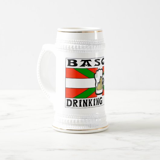 Baskisch Drink Team Beer Stein Bierpul (Voorkant links)