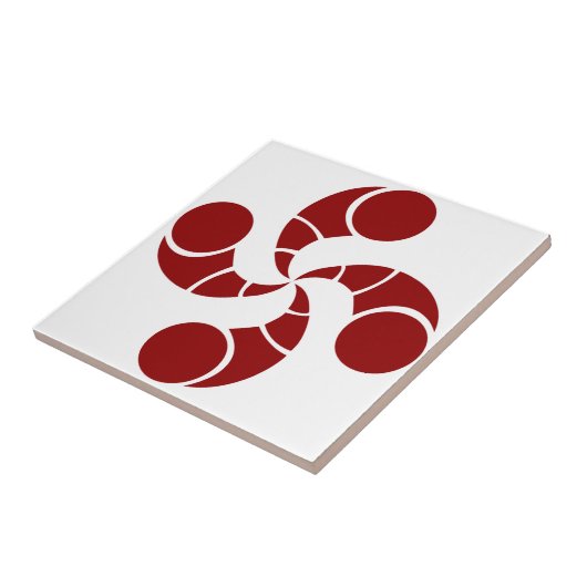 Baskisch golfkruis tegeltje (Zijkant)