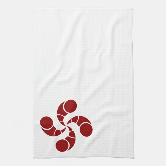 Baskisch golfkruis theedoek (Verticaal)