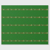 Baskisch kerstgroen Spruce Gold Wrapping Paper Cadeaupapier (Vlak)