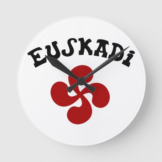 Baskisch kruis Euskadi Rood Ronde Klok (Voorkant)