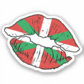 Baskisch land Baskische lippenstift liefde vlag Sticker (Voorkant)