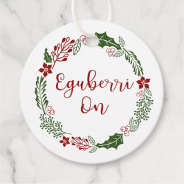 Baskisch land Vrolijk kerstfeest, aangepast Bedankjes Labels