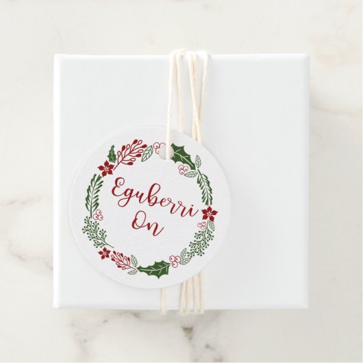 Baskisch land Vrolijk kerstfeest, aangepast Bedankjes Labels (In situ)