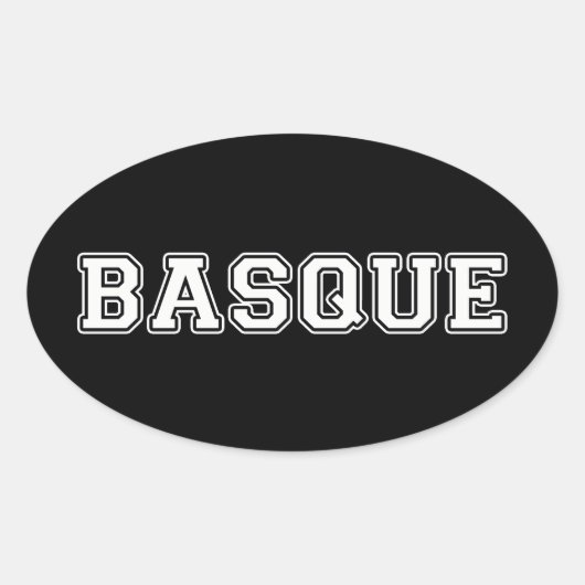 Baskisch Ovale Sticker (Voorkant)