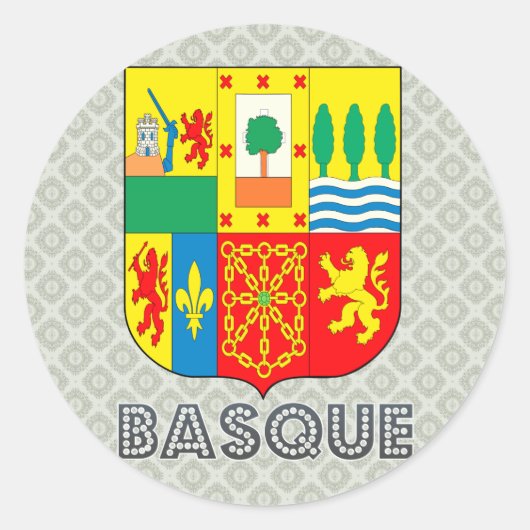 Baskisch wapen ronde sticker (Voorkant)