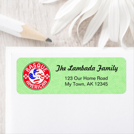 Baskische Amerikaanse Adresetiketten Etiket (Insitu)