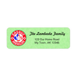 Baskische Amerikaanse Adresetiketten Etiket