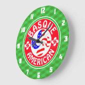 Baskische Amerikaanse Euskara Lauburu Cross Clock Grote Klok (Hoek)