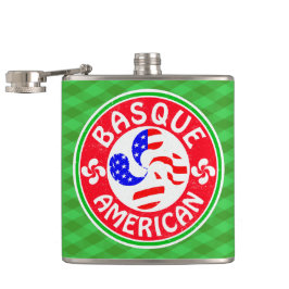 Baskische Amerikaanse Euskara Lauburu Cross Flask Heupfles