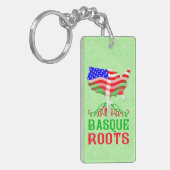 Baskische Amerikaanse rots-toetsenbord Sleutelhanger (Voorkant Links)