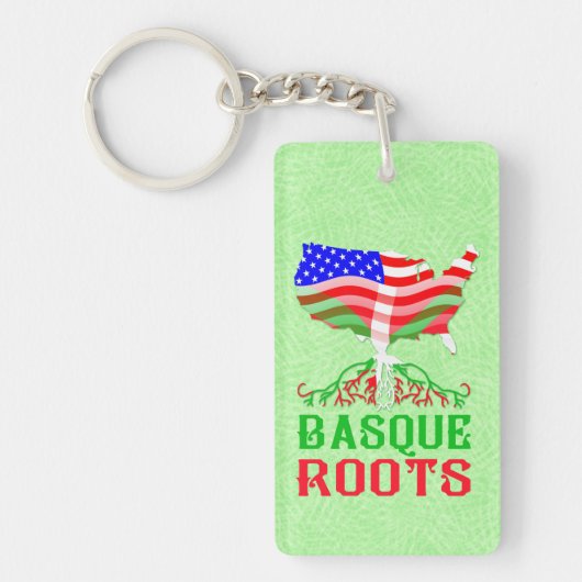Baskische Amerikaanse rots-toetsenbord Sleutelhanger (Voorkant)