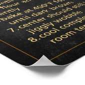 Baskische cheesecake recept krijtbord keuken kunst poster (Hoek)