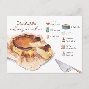 Baskische Cheesecake Recipe Briefkaart