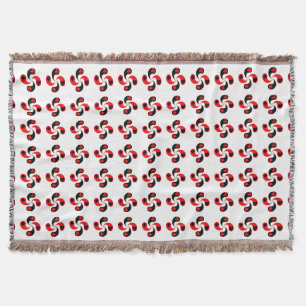 Baskische Cross Lauburu Card Symbols Blanket Deken