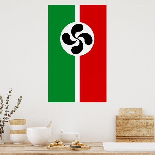 Baskische cross-printer poster (Keuken)