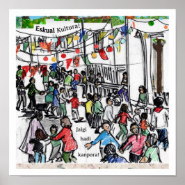 Baskische cultuur komt in de wereld terecht poster