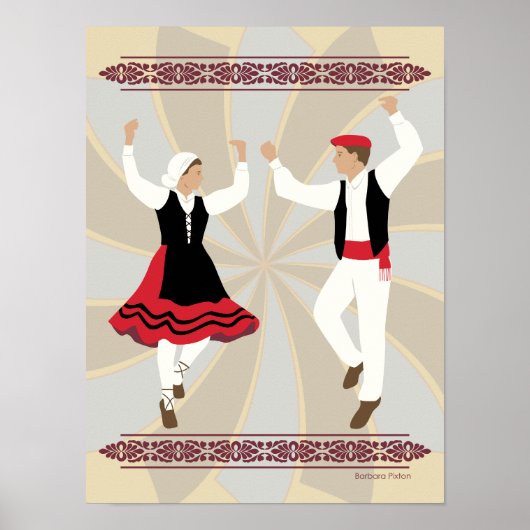 Baskische dansers poster (Voorkant)