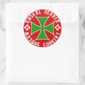 Baskische landensticker ronde sticker (Tas)