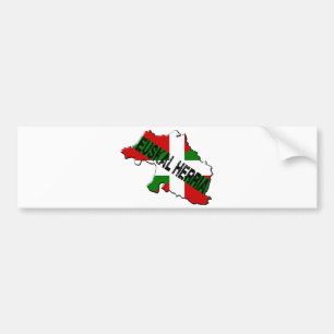 Baskische landkaart plus de vlag van de Euskal her Bumpersticker