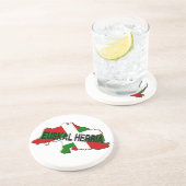 Baskische landkaart plus de vlag van de Euskal her Zandsteen Onderzetter (Zijkant)